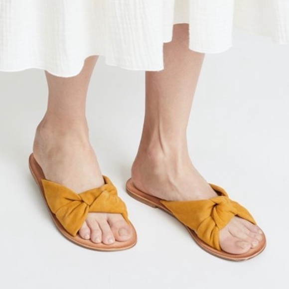 Jeffrey Campbell Zocalo slides mustard suede leather - Picture 1 of 6